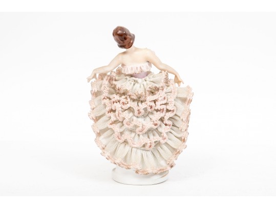 Group Of Four Porcelain & Lace Figurines