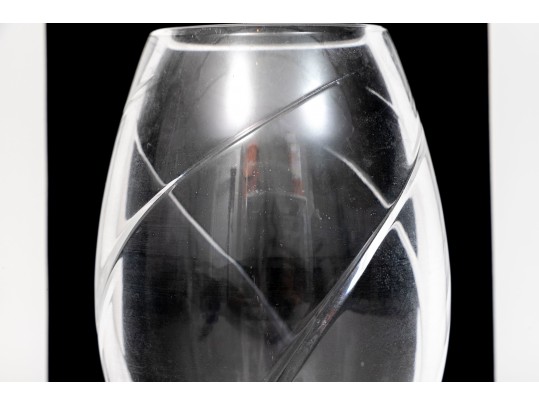 Tiffany & Co. Crystal Glass Spiral Wrap Vase