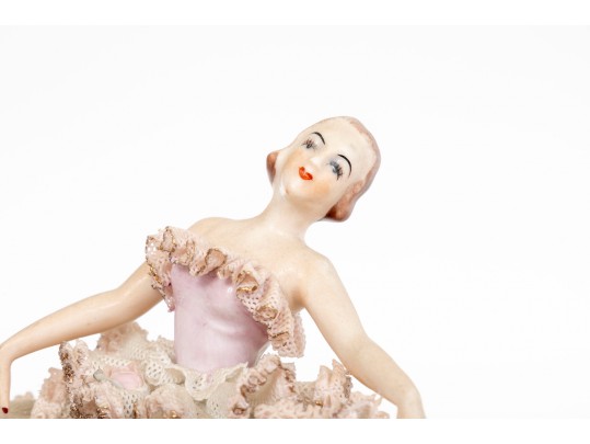 Group Of Four Porcelain & Lace Figurines