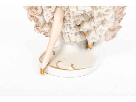 Group Of Four Porcelain & Lace Figurines