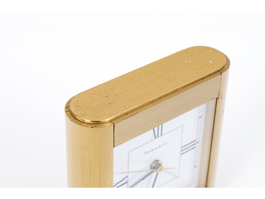 Tiffany & Co. Brass Quartz Clock With Swiss Movement