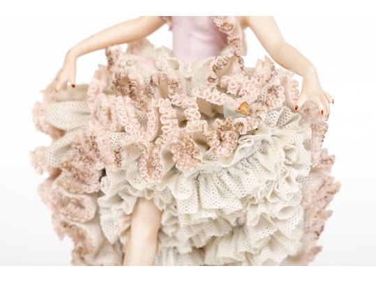 Group Of Four Porcelain & Lace Figurines