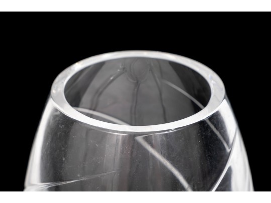 Tiffany & Co. Crystal Glass Spiral Wrap Vase