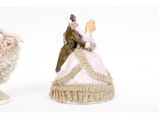 Group Of Four Porcelain & Lace Figurines