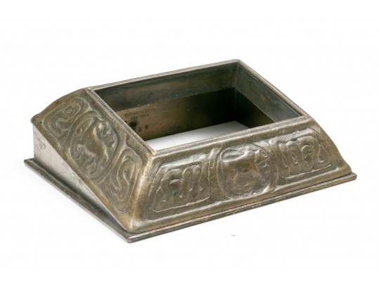 Tiffany Studios, New York Magnificent Antique Bronze Zodiac Three Piece Desk Set