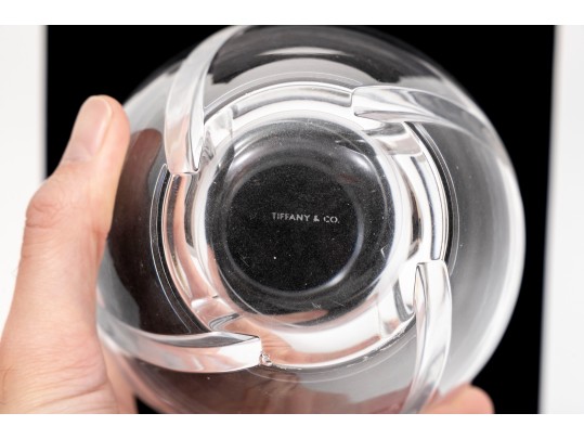 Tiffany & Co. Crystal Glass Spiral Wrap Vase