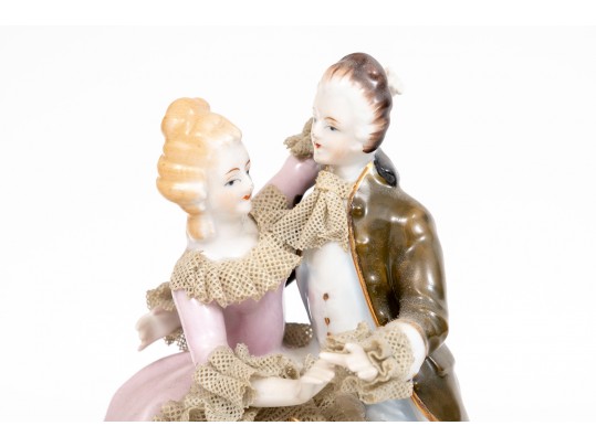 Group Of Four Porcelain & Lace Figurines