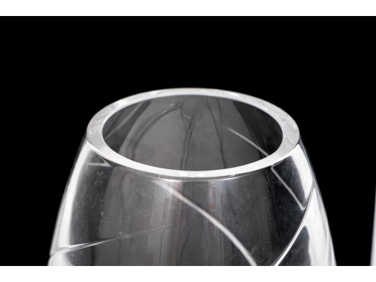 Tiffany & Co. Crystal Glass Spiral Wrap Vase