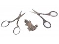 Lot Of Antique Sewing Items Including A Sterling Thread Cutter