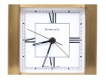 Tiffany & Co. Brass Quartz Clock With Swiss Movement