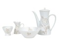Rosenthal Germany Raymond Loewy Classic Rose Three Piece Coffee Set And Bowl