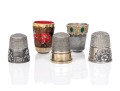 Lot Of Five Assorted Lovely Vintage And Antique Thimbles