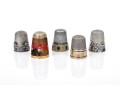 Lot Of Five Assorted Lovely Vintage And Antique Thimbles