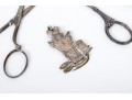 Lot Of Antique Sewing Items Including A Sterling Thread Cutter