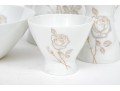 Rosenthal Germany Raymond Loewy Classic Rose Three Piece Coffee Set And Bowl