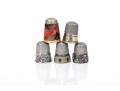 Lot Of Five Assorted Lovely Vintage And Antique Thimbles
