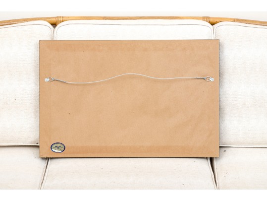 Antique Oil On Board, Norwegian Mountain House Landscape