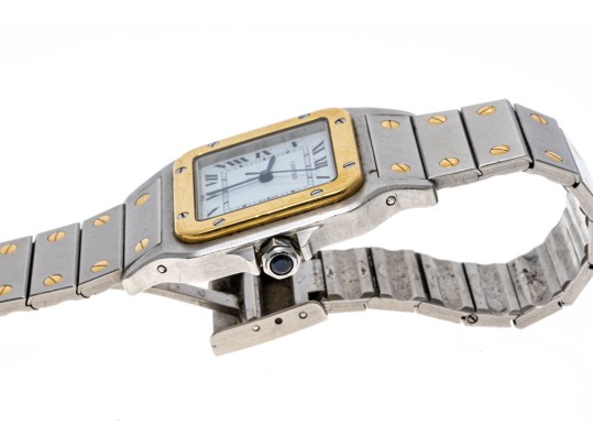 Cartier Santos Classic Vintage Steel And Gold Santos Watch