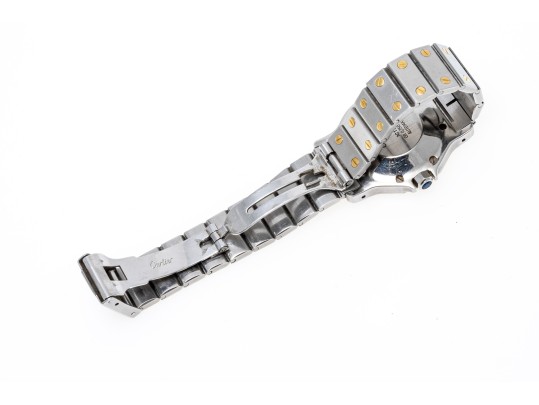 Cartier Santos Wonderful Vintage Steel And Gold Octagonal Santos Watch