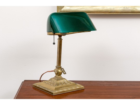 Antique Emeralite Bankers Lamp