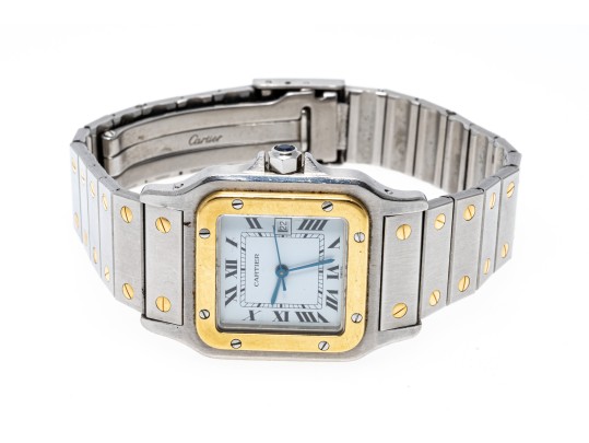 Cartier Santos Classic Vintage Steel And Gold Santos Watch