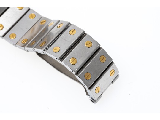 Cartier Santos Wonderful Vintage Steel And Gold Octagonal Santos Watch