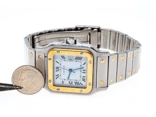 Cartier Santos Classic Vintage Steel And Gold Santos Watch