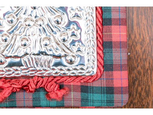 Group Of Six Vintage Repousse Sterling Silver Christmas Ornaments 