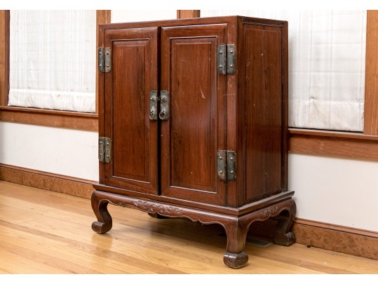 20th Century Chinese Dark Stained Rosewood Cabinet
