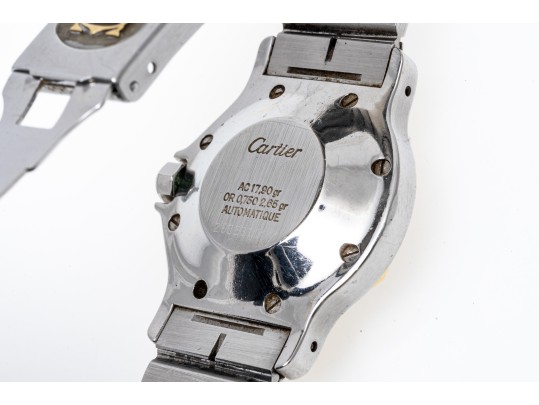 Cartier Santos Wonderful Vintage Steel And Gold Octagonal Santos Watch