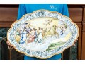 Italian Majolica Scalloped Oval Charger, Purchase Price: $330