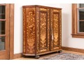 Magnificent 19th Century Dutch Marquetry Satinwood Walnut Double Door Cabinet