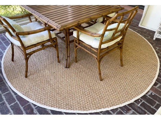 Sisal Circular Carpet With Canvas Trim