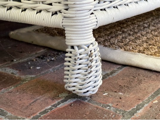 Suite Of Vintage Paint Finished Wicker Furniture