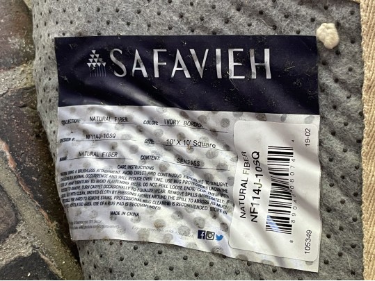 Sisal Carpet With Canvas Trim, 9'-11 1/2