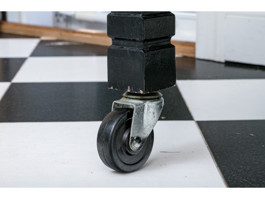 Marble Top Wood Kitchen Utility Table