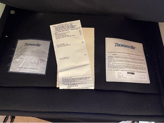 Luxurious Thomasville Leather Upholstered Reclining Wing Chair