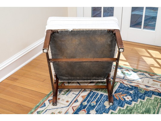 White Cotton Slip Covered Wing Chair