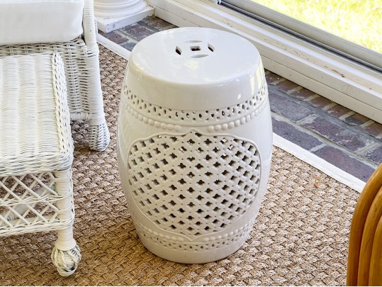 Chinese Blanc De Chine Porcelain Garden Seat