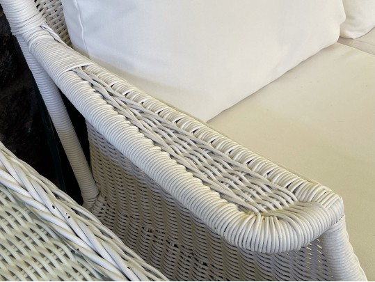 Suite Of Vintage Paint Finished Wicker Furniture