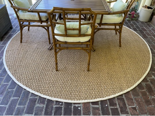 Sisal Circular Carpet With Canvas Trim