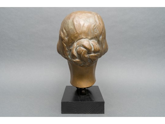 Brass Female Bust Sculpture 