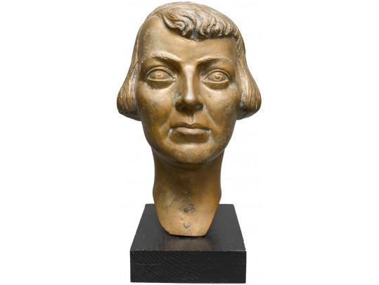 Brass Female Bust Sculpture 