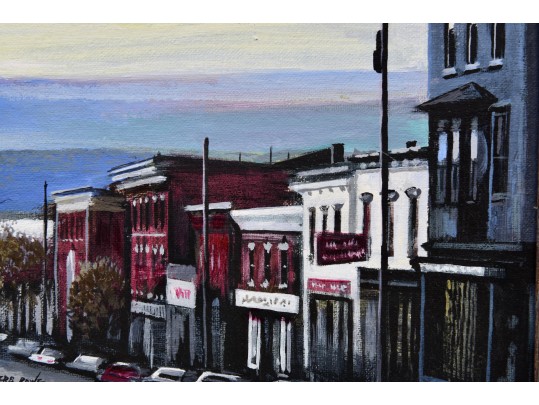 Signed Herb Rowe Oil On Board Painting Titled 