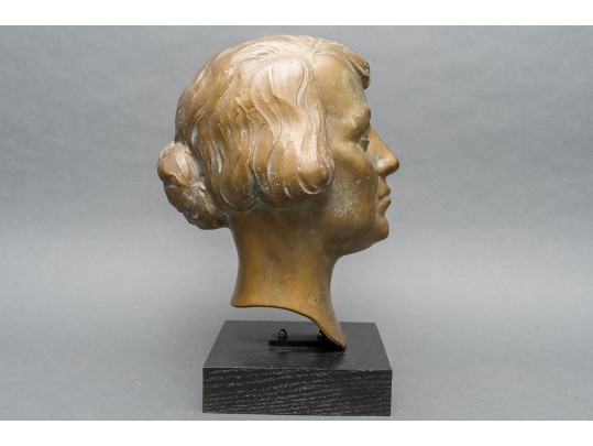 Brass Female Bust Sculpture 