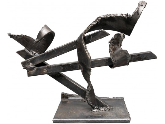 Brutalist Metal Sculpture