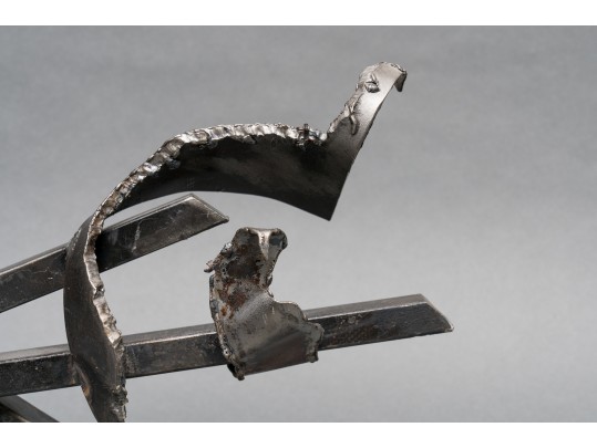 Brutalist Metal Sculpture