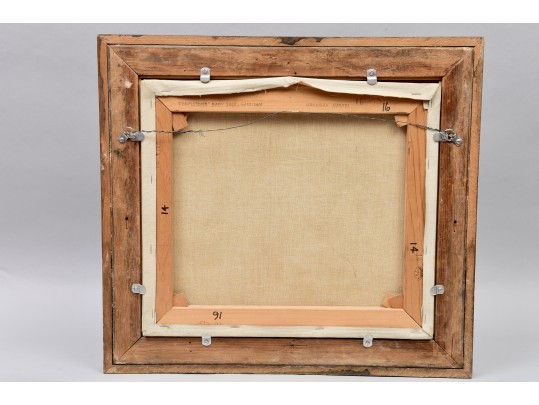 Hananiah Harari “Templeton’s Barn Sale” Framed Oil Painting On Canvas