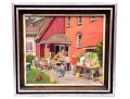 Hananiah Harari “Templeton’s Barn Sale” Framed Oil Painting On Canvas