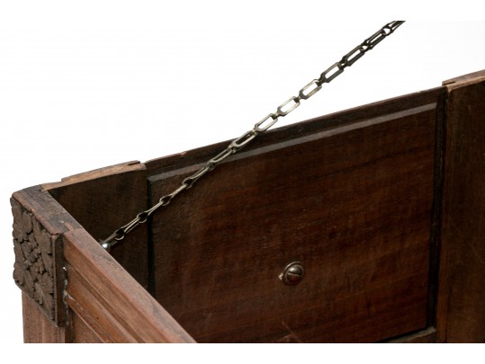 Semi Antique Carved Wood Chest